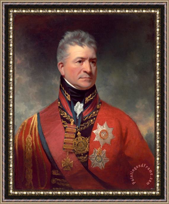 Sir William Beechey Lieutenant General Sir Thomas Picton, 1815 Framed Painting