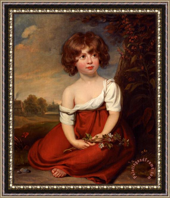 Sir William Beechey Portrait of a Lady, Said to Be Elizabeth Brudenell Bruce, 1790 Framed Painting