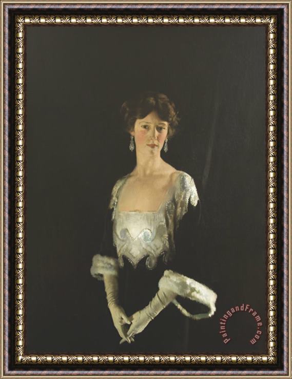 Sir William Newenham Montague Orpen Portrait of Rose 4th Marchioness of Headfort Framed Painting