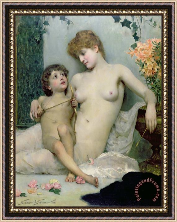 Solomon Joseph Solomon Venus and Cupid Framed Print