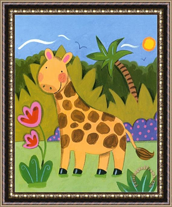 Sophie Harding Baby Giraffe Framed Painting