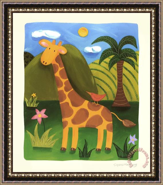 Sophie Harding Gerry The Giraffe Framed Painting