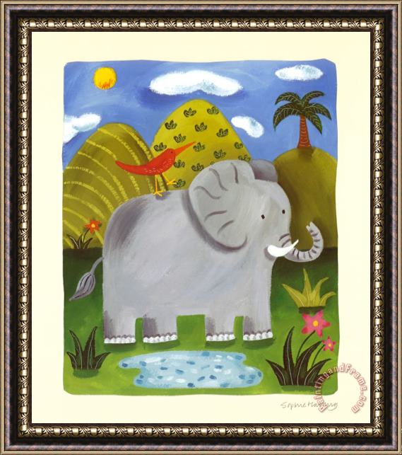 Sophie Harding Nellie The Elephant Framed Painting