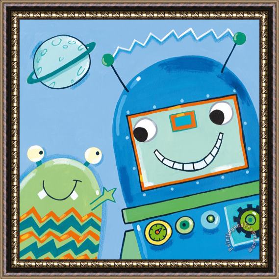 Sophie Harding Space Pals II Framed Painting