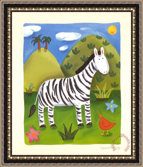 Sophie Harding Zara The Zebra Framed Painting