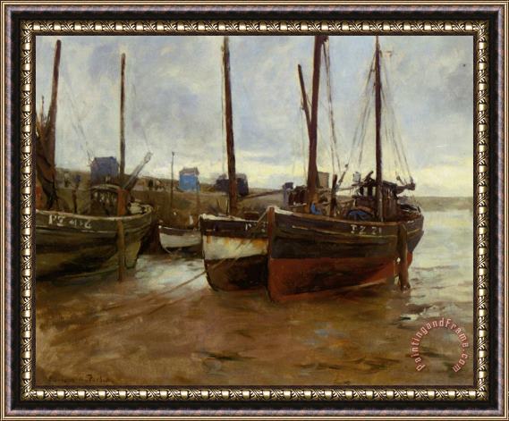 Stanhope Alexander Forbes Boats at Anchor Framed Painting