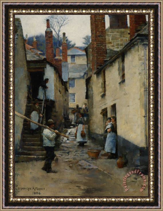 Stanhope Alexander Forbes Old Newlyn Framed Painting