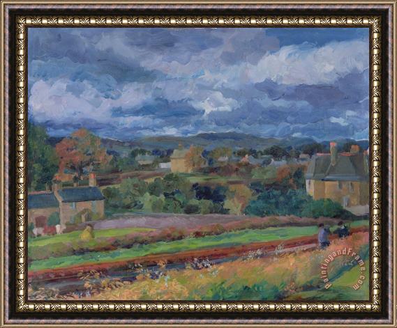 Stephen Harris Barbon From The Railway Line Autumn Framed Painting