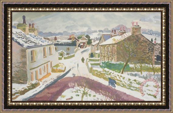 Stephen Harris Barbon In The Snow Framed Painting