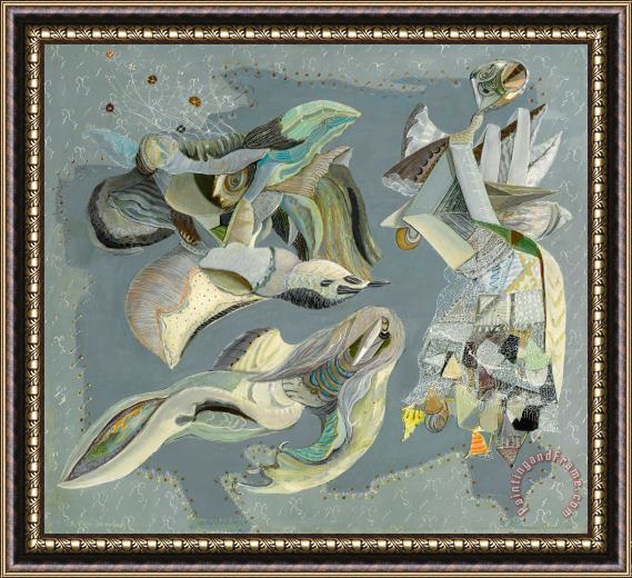 Suzanne Van Damme Les Mouettes Framed Painting