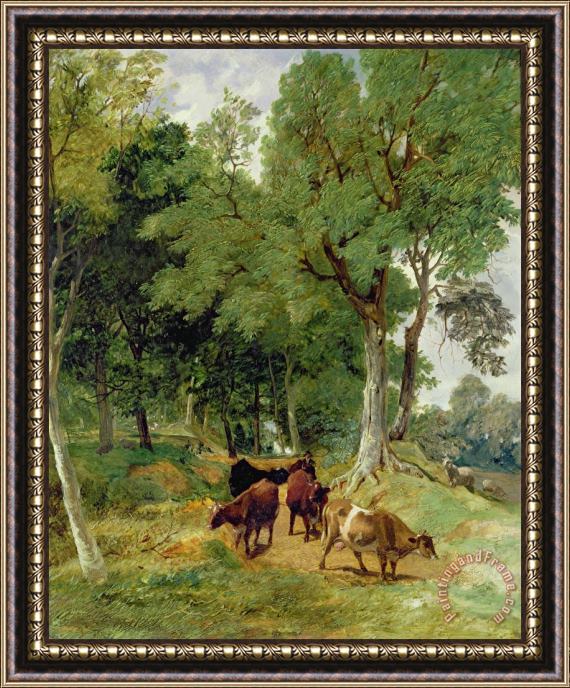 T S Cooper and F R Lee Cattle on a Devonshire Framed Painting