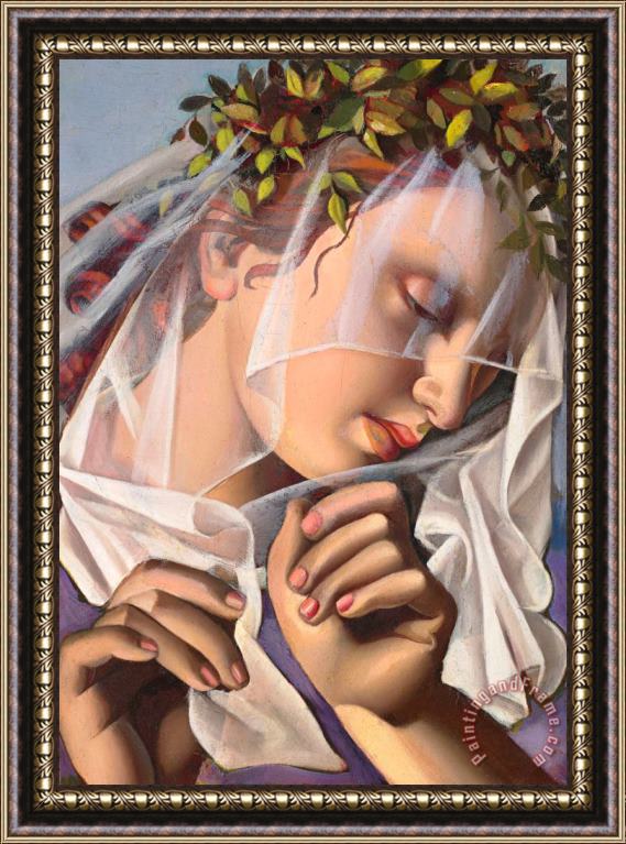 tamara de lempicka La Couronne De Fleurs II, 1932 Framed Painting