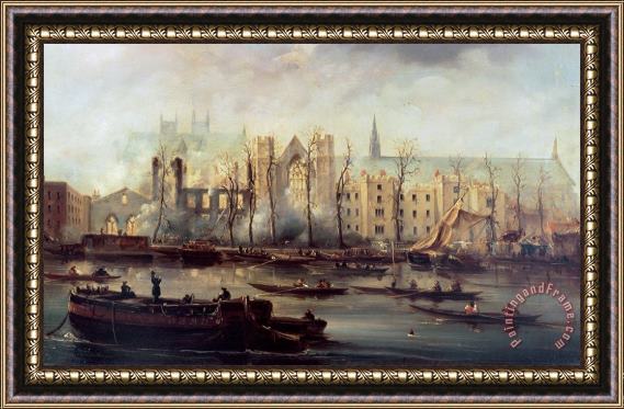 The Burning of the Houses of Parliament The Burning of the Houses of Parliament Framed Painting
