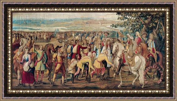 The Gobelins Manufactory The Surrender of Marsal Framed Painting