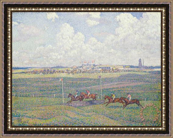 Theo van Rysselberghe The Racecourse at Boulogne-sur-Mer Framed Print
