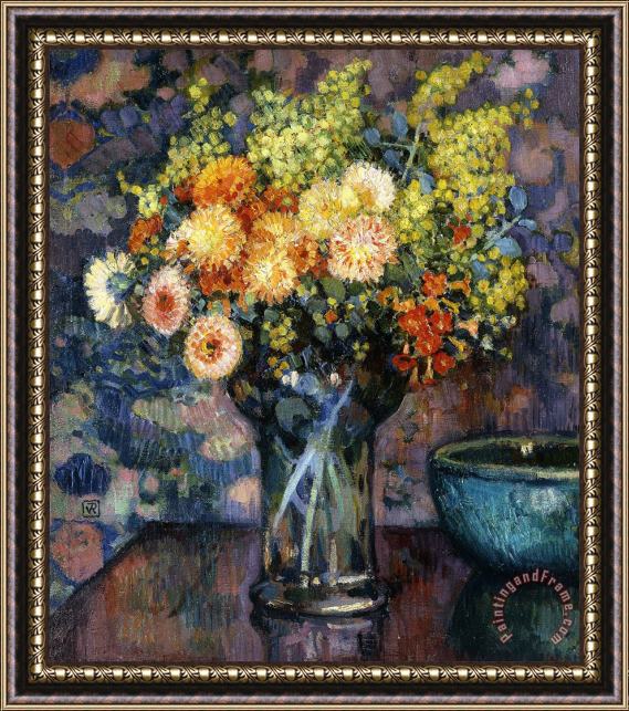 Theo van Rysselberghe Vase Of Flowers Framed Print