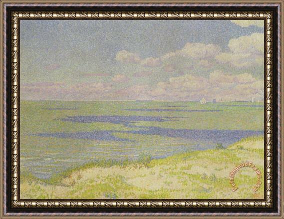 Theo van Rysselberghe View of the River Scheldt Framed Painting