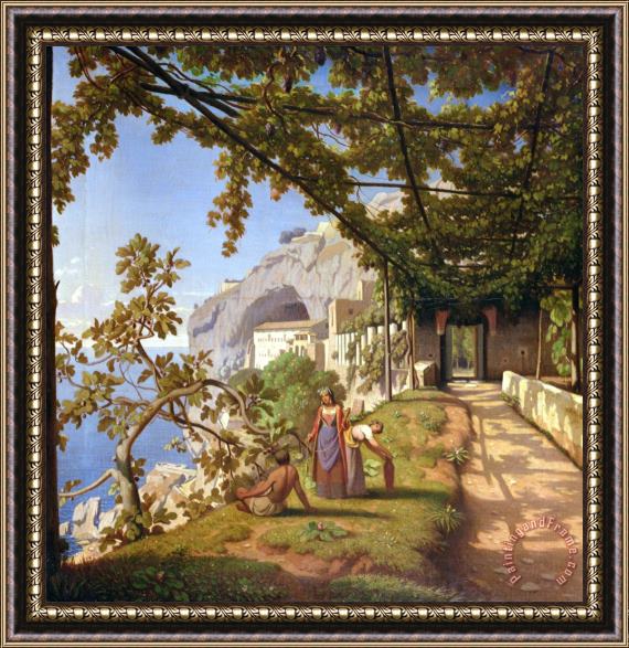 Theodore Aligny View of Capri Framed Painting