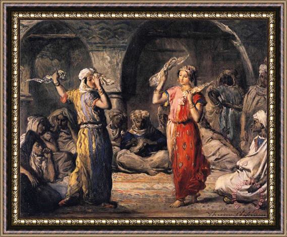 Theodore Chasseriau Moorish Dancers Framed Painting