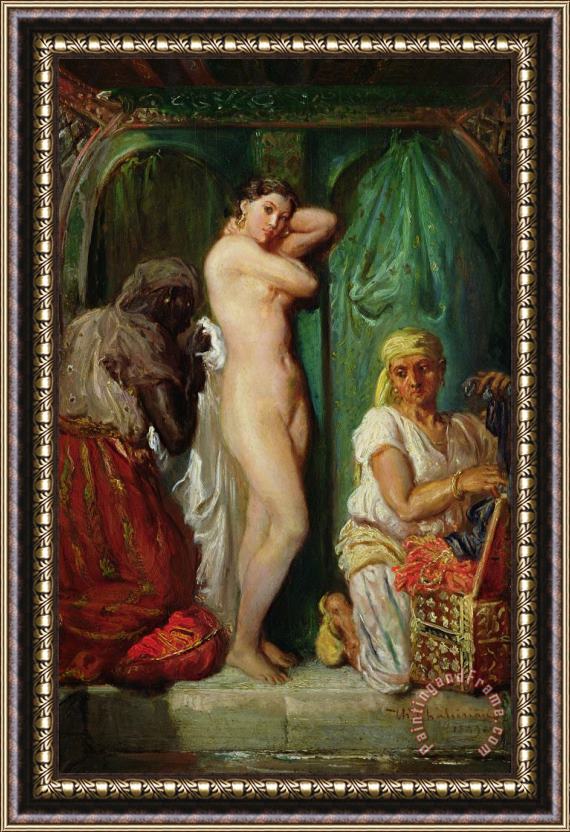 Theodore Chasseriau The Bath in the Harem Framed Painting