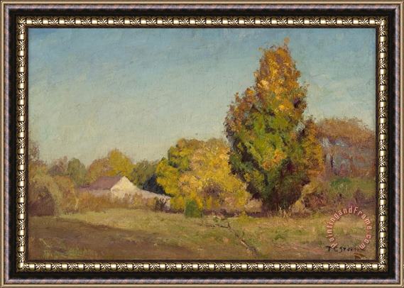 Theodore Clement Steele Autumn Scene Framed Painting