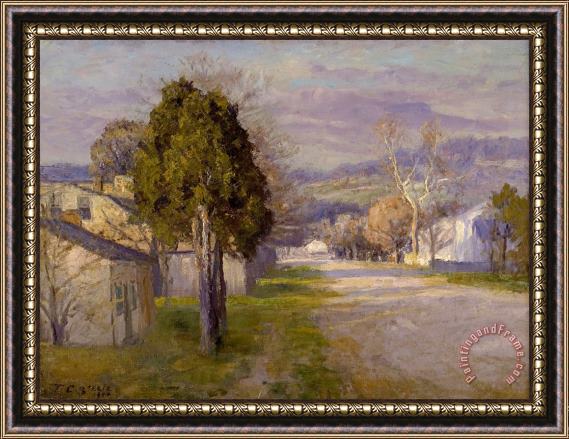 Theodore Clement Steele Brookville a Street Framed Painting