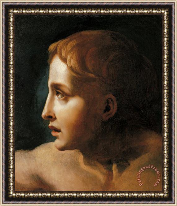 Theodore Gericault Head of a Youth Framed Painting