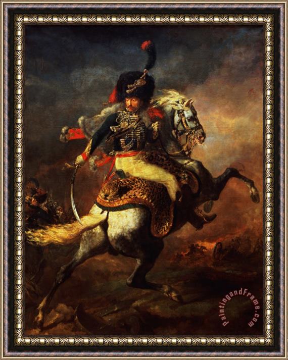 Theodore Gericault Officer of the Hussars Framed Print
