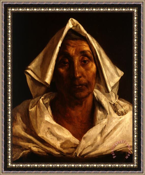 Theodore Gericault The Old Italian Woman Framed Painting