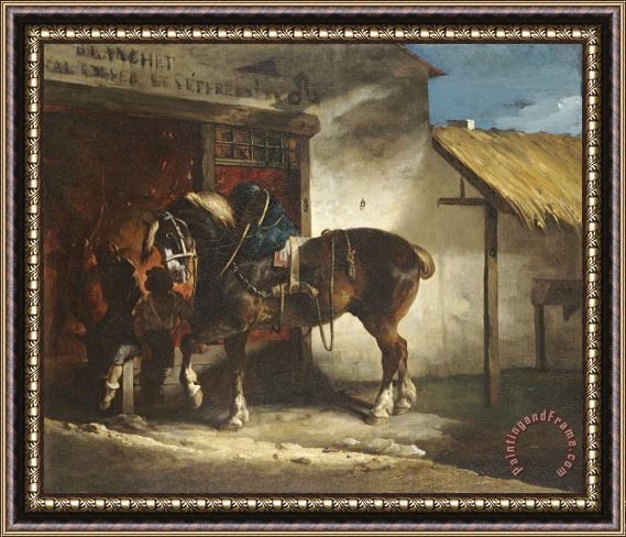 Theodore Gericault The Village Forge Framed Painting