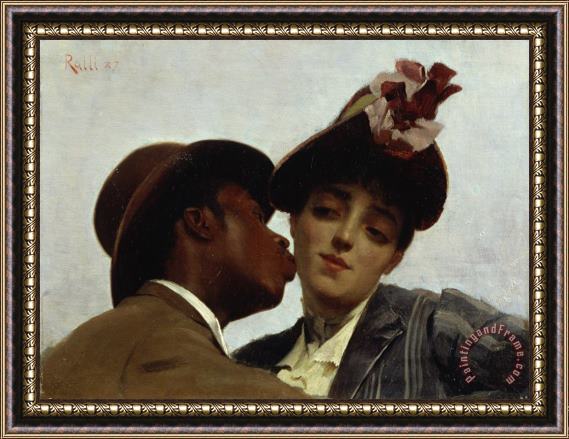 Theodore Jacques Ralli The Kiss Framed Print