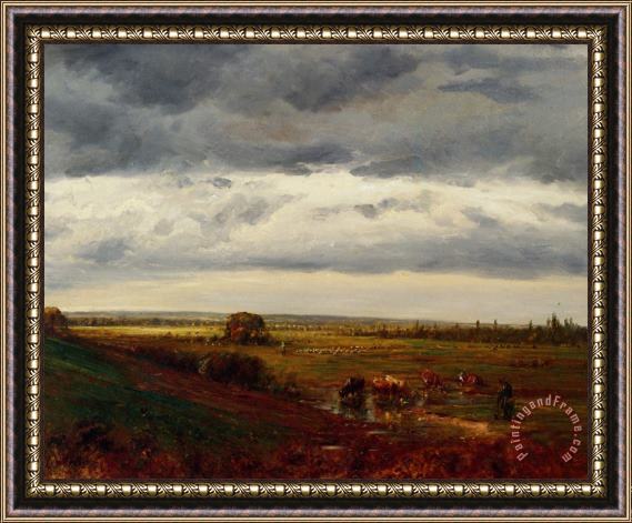 Theodore Rousseau Normandy Landscape Framed Painting