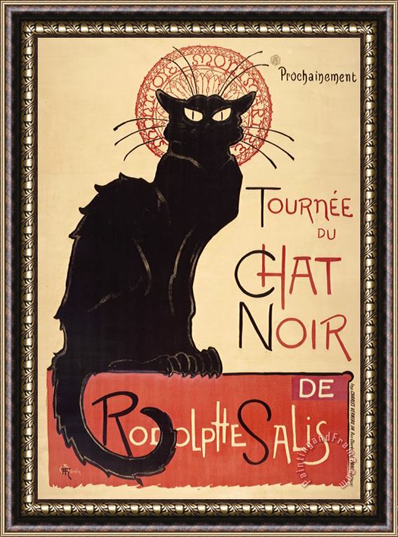 Theophile Alexandre Steinlen Tournee Du Chat Noir De Rodolphe Salis Framed Print