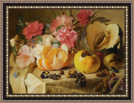 Theude Gronland Still Life with Autumn Fruits Framed Painting