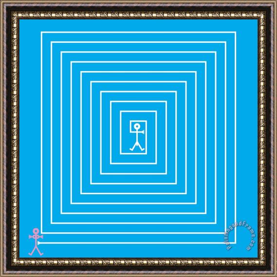 Thisisnotme Male Maze Icon Framed Painting