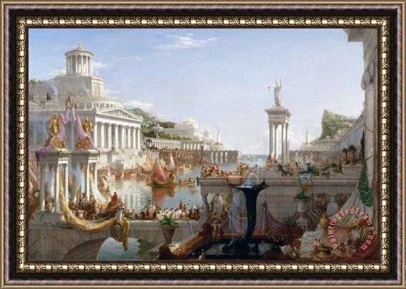 Thomas Cole The Course of Empire Consummation Framed Print