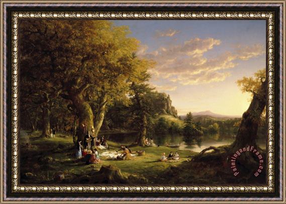 Thomas Cole The Pic Nic Framed Print