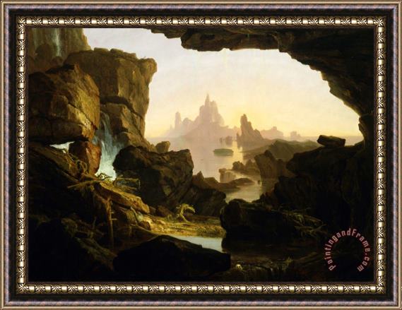 Thomas Cole The Subsiding of The Waters of The Deluge Framed Painting