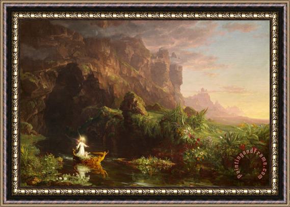 Thomas Cole The Voyage of Life: Childhood Framed Painting