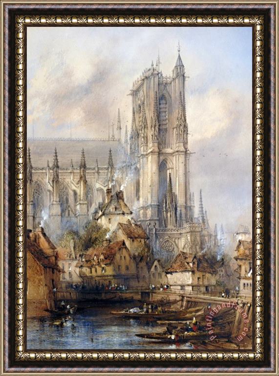 Thomas Colman Dibdin Amiens Cathedral Framed Painting