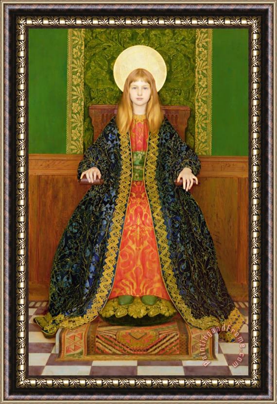 Thomas Cooper Gotch The Child Enthroned Framed Painting