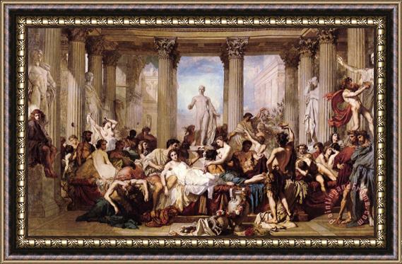 Thomas Couture The Romans of The Decadence Framed Print
