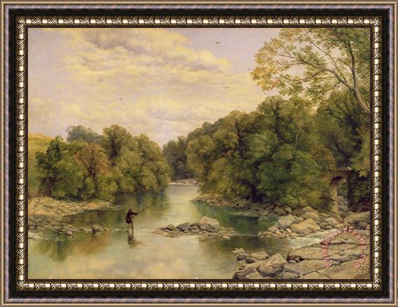 Thomas Creswick The River Tees at Rokeby Framed Painting