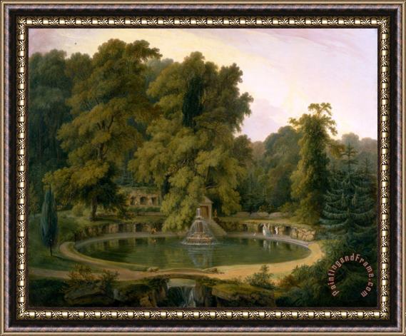 Thomas Daniell Temple, Fountain And Cave in Sezincote Park Framed Print