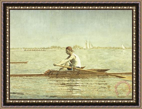Thomas Eakins John Biglin in a Single Scull Framed Painting