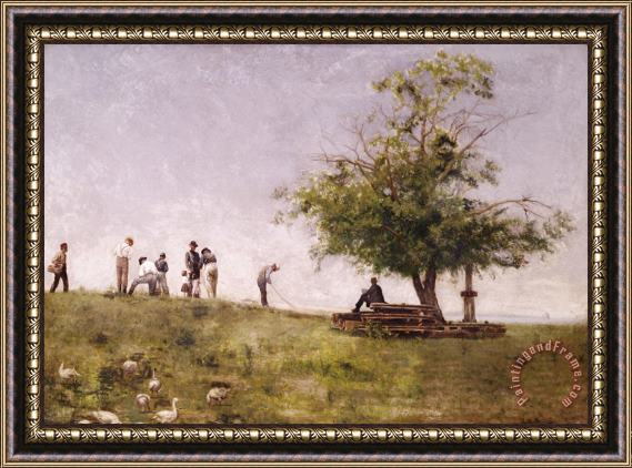 Thomas Eakins Mending The Net Framed Painting