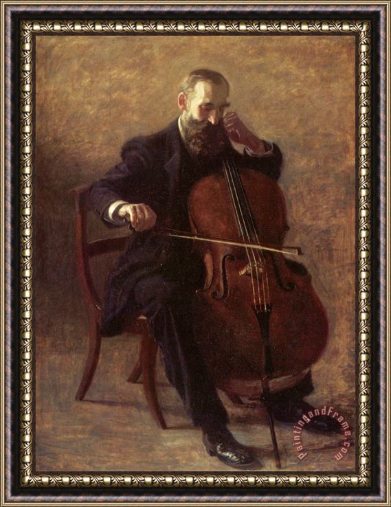 Thomas Eakins The Cello Player Framed Print