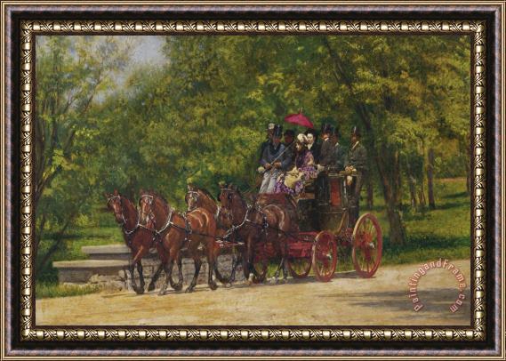Thomas Eakins The Fairman Rogers Four in Hand Framed Painting