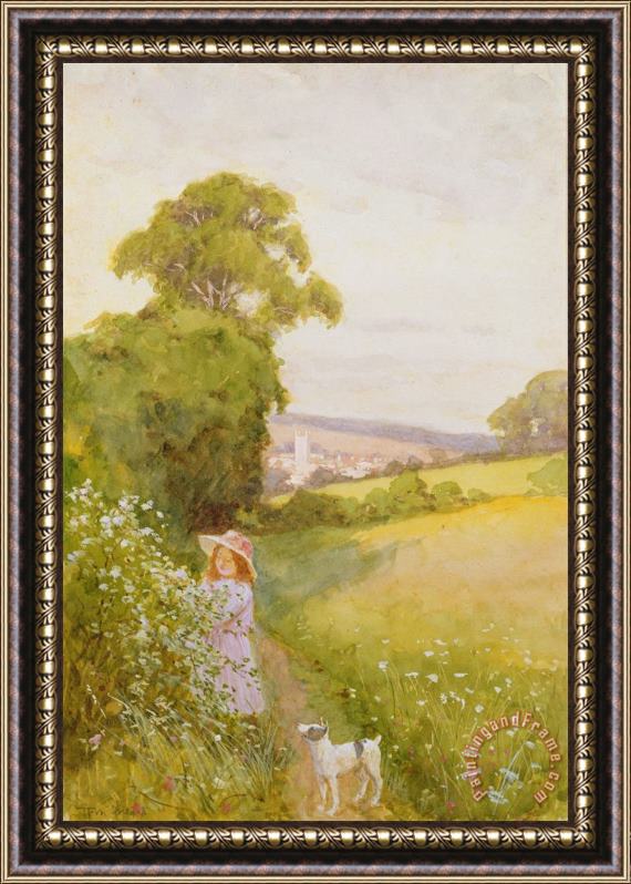 Thomas Frederick Mason Sheard Picking Flowers Framed Painting