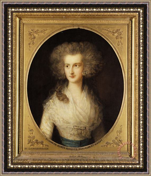 Thomas Gainsborough Portrait of Elizabeth Bowes Framed Painting